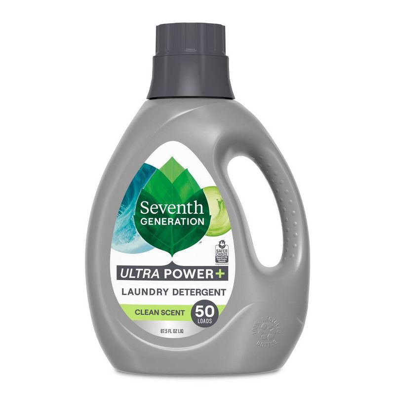 Seventh Generation Power Plus Liquid Laundry Detergent Soap - Clean Scent - 50 Loads/87.5 fl oz, 3 of 10