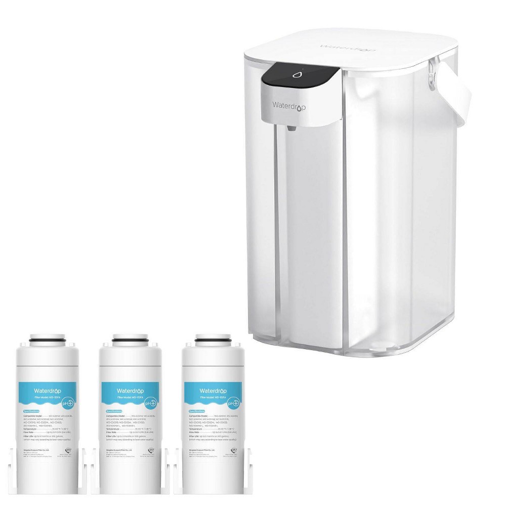 Waterdrop Alkaline Electric Water Filter Pitcher with 3 Extra Replacement Filter