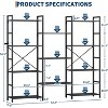 Triple Column Bookshelf,Tall Display Shelves with Open Shelving Unit,Heavy Duty Multi-Layer Open Shelving Unit,Display Storage Book Shelf Case - 3 of 4