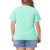 Agnes Orinda Women's Plus Size Basic Casual V Neck Short Sleeve Plain T-shirts - 4 of 4
