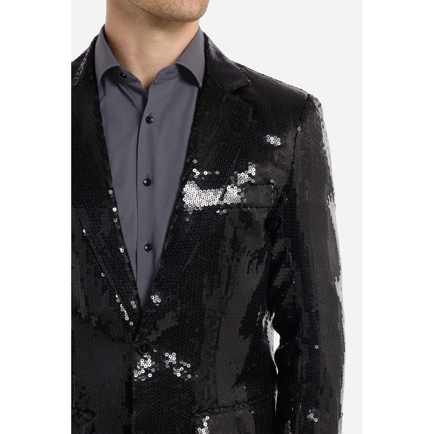 Мужские пиджаки Suitmeister Shiny Party Blazer - Sequins Black - Size Medium — фото 5