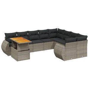 vidaXL Garden Sofa Set Grey - 1 of 4