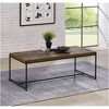 MDF and Steel 3-Piece Coffee and End Table Set with Tubular Legs for Modern Living Room or Lounge Spaces - 4 of 4
