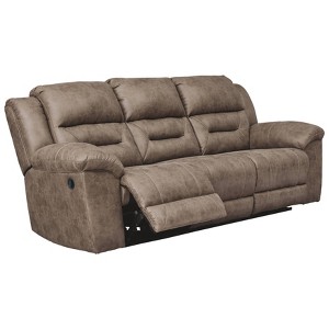 Stoneland Reclining Sofa Fossil Brown - Signature Design by Ashley