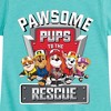 Girls' - Paw Patrol - Pawsome Pups To The Rescue Rubble Chase Al Marshall Skye Fitted Short Sleeve Graphic T-Shirt - 2 of 4