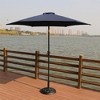 XINGHANZHENXUAN Outdoor Patio Umbrella, Patio Umbrella with 33 pounds Round Resin Umbrella Base, Push Button Tilt and Crank lift - 2 of 4