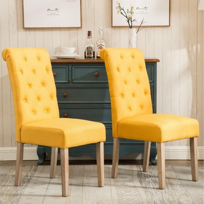 NicBex Dining Chairs Set of 2 Upholstered Chair Solid Wood Tufted Dining Chair with Solid Wood Frame for Kitchen