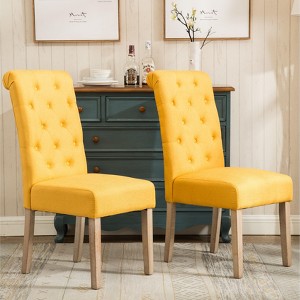 NicBex Dining Chairs Set of 2 Upholstered Chair Solid Wood Tufted Dining Chair with Solid Wood Frame for Kitchen - 1 of 4