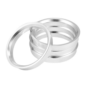 Unique Bargains 2.21inch ID Aluminum Alloy Car Hub Centric Rings Wheel Bore Center Spacer Silver Tone 4 Pcs - 1 of 4