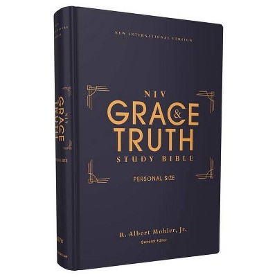 Niv, the Grace and Truth Study Bible, Personal Size, Hardcover, Red Letter, Comfort Print - by  Zondervan