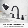 WOWOW Vintage 8 in. Widespread Double Handle Bathroom Faucet with Pop Up Drain - 4 of 4