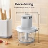 Pood Processor CP6001 2ML, Small Food Processor for Vegetables, Meat, Fruits, Nuts, 2 Speed Mini Food Chopper With Sharp Blades, Silver - 3 of 4