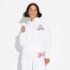 Women's Diet Coke Check Fleece Graphic Hooded Pullover Sweatshirt - White - 2 of 3