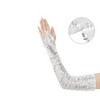 INSPIRE CHIC Women's Long Hook Finger Sequins Fingerless Arm Sleeves Shiny Cosplay Gloves 1Pair - 3 of 4