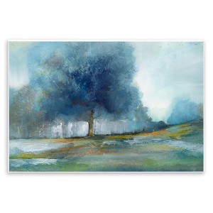 Stupell Industries Rural Blue Tree Abstract Painting Wall Plaque Art - 1 of 4