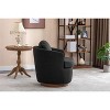 CAVINAS Boucle Swivel Accent Chair with Ergonomic Design and Solid Wood Base, 360-Degree Rotating Comfy Armchair - 3 of 4