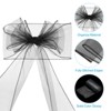 Unique Bargains Wedding Decoration Organza Ribbon Chair Sashes Bows 25 Pcs Black - 4 of 4