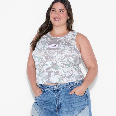 Women's Hello Kitty Graphic Tank Top - Camo