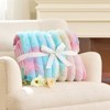 Cozy Bliss Faux Fur Plush Decorative Blanket, Cozy Warm Striped Throw Blanket - 2 of 4