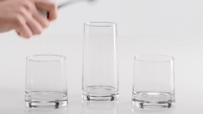 Libbey Cabos 16-Piece Clear Glass Tumbler and Rocks Set
