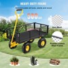 VEVOR Steel Garden Cart, Heavy Duty 500 lbs Capacity, with Removable Mesh Sides to Convert into Flatbed,Metal Wagon, Perfect for Garden, Farm, Yard - 4 of 4