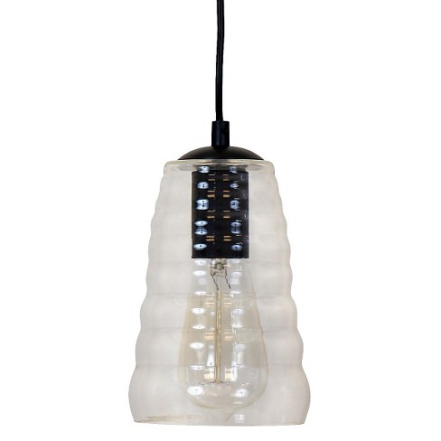 Long Glass Pendant Light 