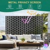 TUYOHW Metal Privacy Screen Outdoor, Decorative Privacy Panels, Freestanding Privacy Screen for Patio, Garden, Pool (White Square) - 3 of 4