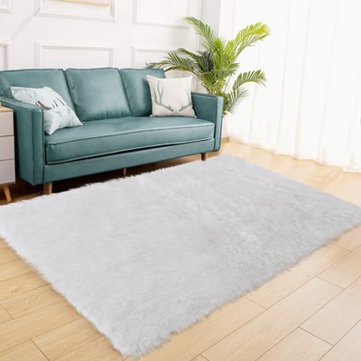 Area Rugs for Bedroom Fluffy Fuzzy Shag Faux Fur Plush Soft Shaggy Easy Care Mats Indoor Floor Soft Carpet for Living Room Decor