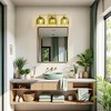 POWLIG 3-Light Gold Vanity Light with Glass Shades, 19.29 Inch Modern Wall Sconce - 2 of 4