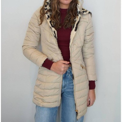 Women's Long Line Reversible Puffer Jacket - Coalition LA