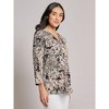 Printed Keyhole Neckline Top - 2 of 3