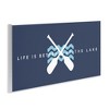 Stupell Industries Better At Lake with Crossed Oars Wall Plaque Art, 17" x 7" - 2 of 4