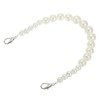 Unique Bargains Zinc Alloy Pearl Bead Durable Purse Imitation Chain Strap 12.6 Inch, Silver - 3 of 3