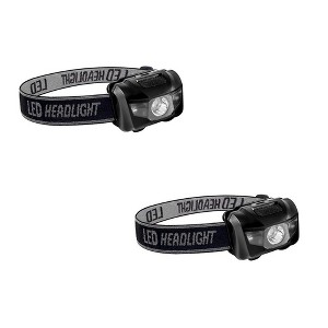 Link Bright LED Headlamp Flashlight 4 Modes Adjustable Strap Great For Running Camping Hiking Reading 2 Pack - 1 of 4