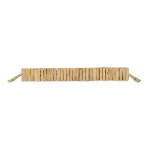 HomeRoots 40" Brown Wood Rods And Rope Decorative Tassel - 1 of 4
