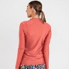 Calypsa Women's Half-Zip Long Sleeve Rash Guard UPF 50+ Nora Swim Top Plus Size - 2 of 4