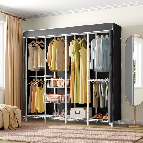 Sturdy Freestanding Storage Shelf Bedroom Closet Entryway Dorm