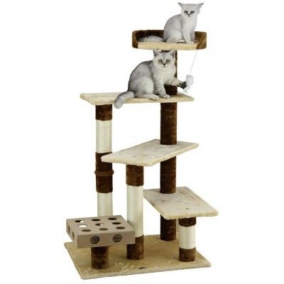 Go Pet Club 45" IQ Busy Box Cat Tree with Sisal Covered Scratching Posts SF052