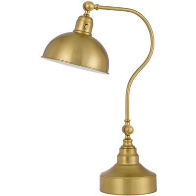 Cal Lighting Industrial adjustable metal downbridge desk lamp with half dome metal shade
