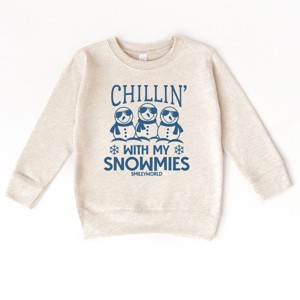 SmileyWorld Chillin' With My Snowmies - Toddler Graphic Sweatshirt and Youth Graphic Sweatshirt - 1 of 3