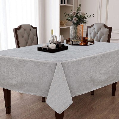 Kate Aurora Modern Lux Embossed Toscana Tablecloth in Earth Tone Colors