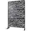 Okak Elegent Outdoor Privacy Screen with Leaf Shape Decoration, Outside Lattice Panels with Stand, Patio Privacy Panels for Lawn - 3 of 4