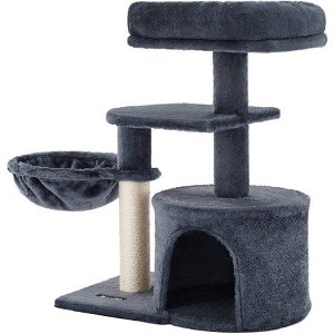Feandrea Cat Tree, Small Cat Tower, Cat Condo, Kitten Activity Center with Scratching Post, Basket, Cave - 1 of 4