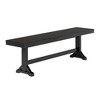 60" Trestle Leg Wood Dining Kitchen Bench - Saracina Home - 2 of 4