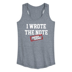 Women's - Jersey Shore - I Wrote The Note Graphic Racerback Tank - 1 of 4