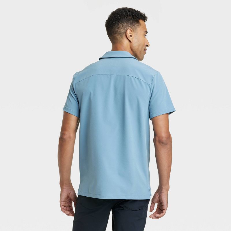 Men&#39;s Stretch Woven Polo Shirt - All In Motion&#8482;, 3 of 5