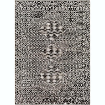 Mark & Day West Harrison 5'3"x7' Rectangle Washable Woven Indoor Area Rugs Black: Stain-Resistant, Polyester, Bohemian Style