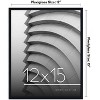 Americanflat 12x15 Picture Frame  - Streamline Collection - Thin Border Picture Frame for Wall Display - Hanging Hardware Included - Black - 2 of 4