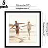 Americanflat 5 Pack of Picture Frames with Mat - Plexiglass Cover - 2 of 4