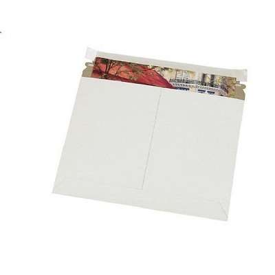 The Packaging Wholesalers 11 1/2" x 9" White Utility Flat Mailer  200/Case ENVRM2SLWSS